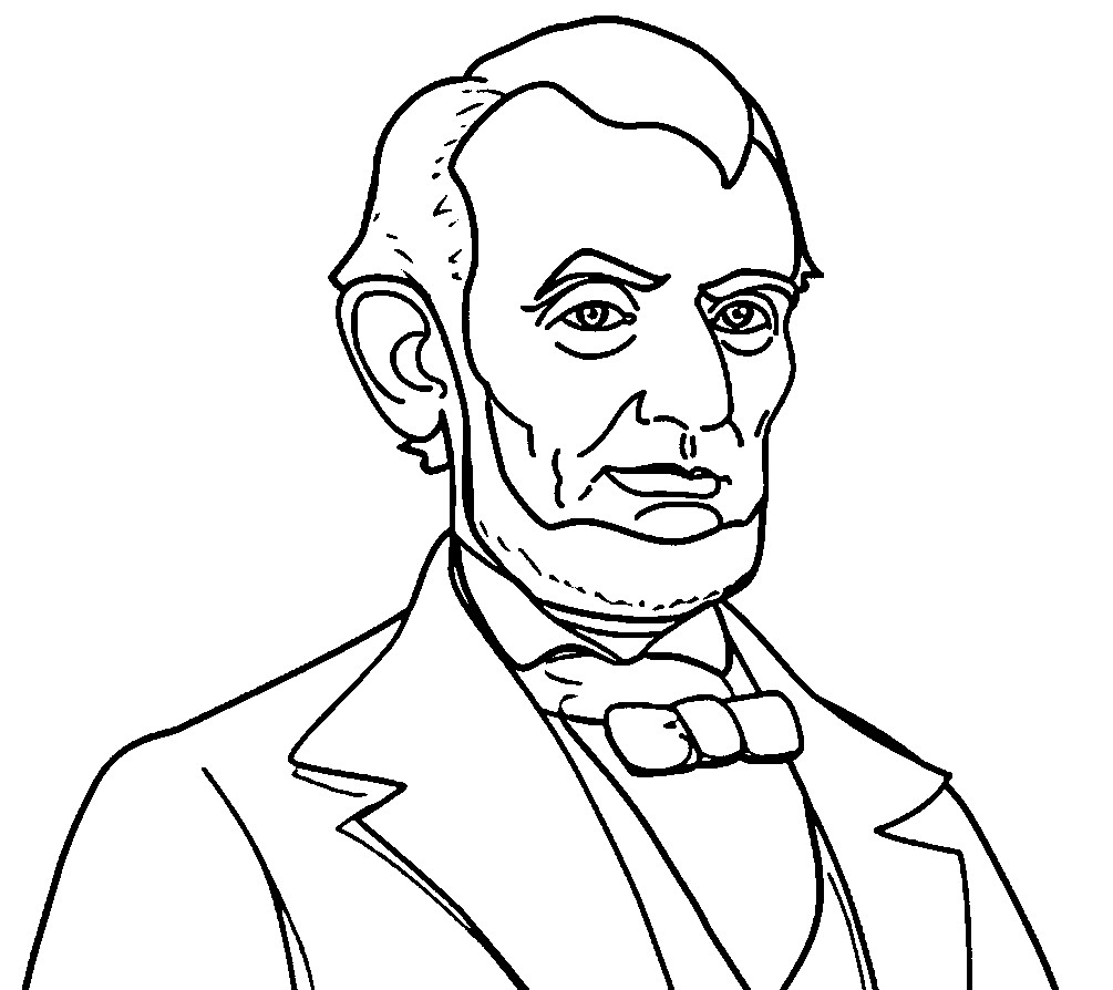 Abraham Lincoln Coloring Pages
 Abraham Lincoln President Abe Coloring Pages