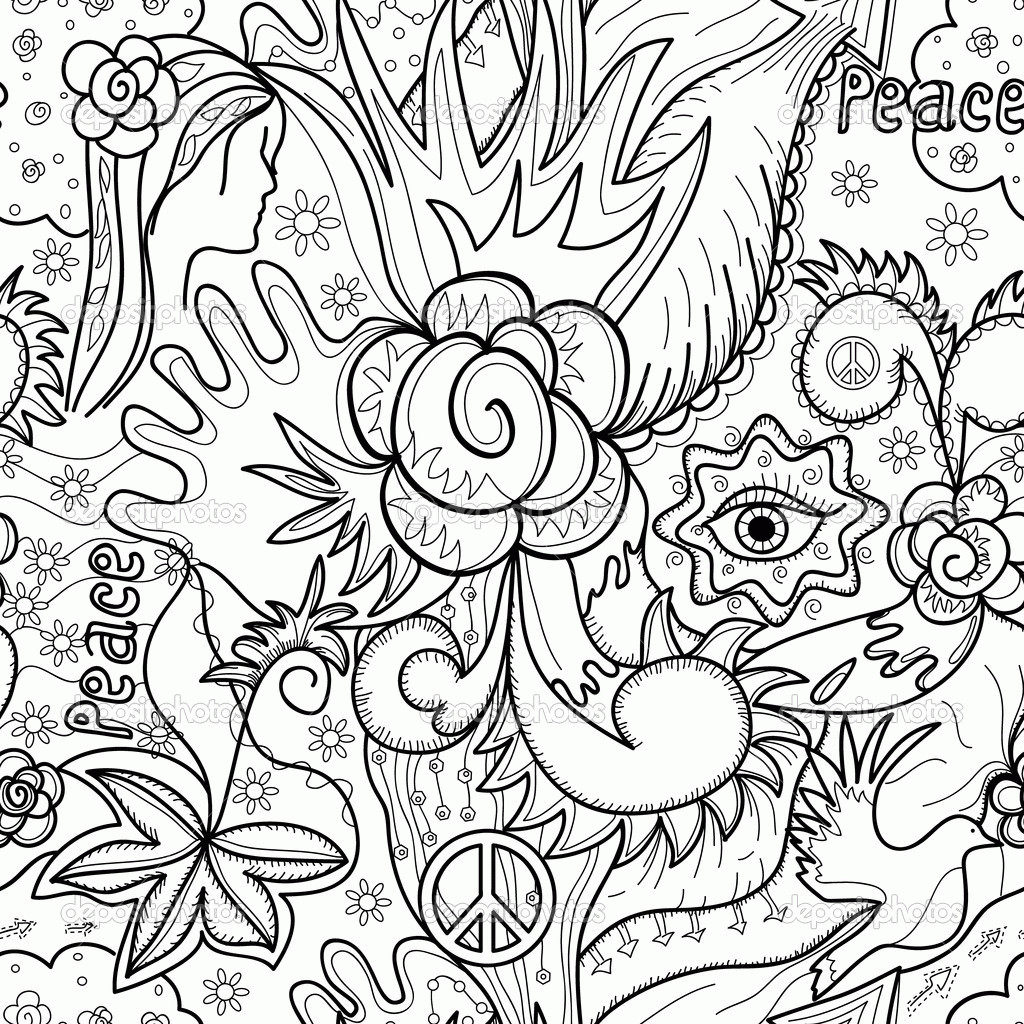 Abstract Flower Coloring Pages For Teens
 Abstract Coloring Pages For Adults Coloring Home