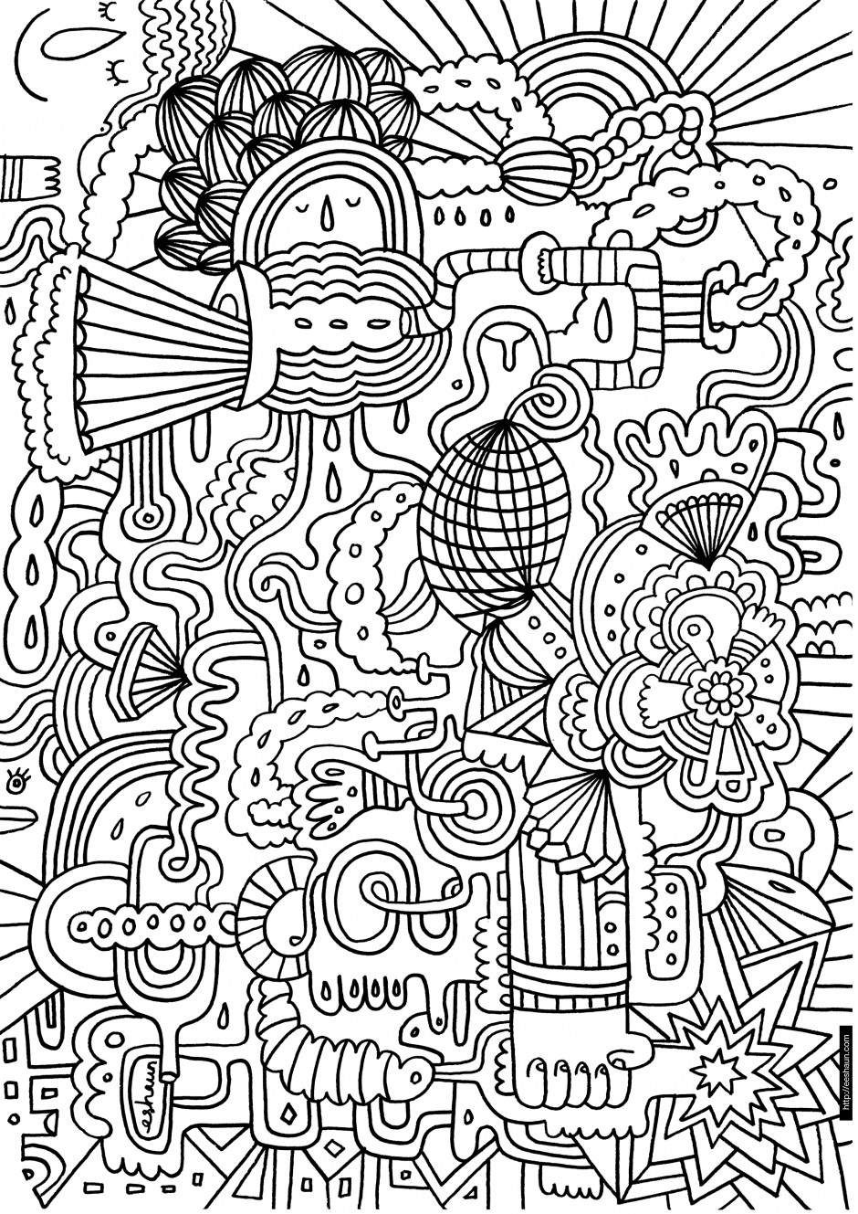 Abstract Flower Coloring Pages For Teens
 coloring pages of flowers for teenagers difficult