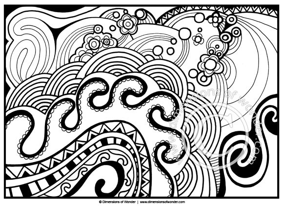 Abstract Flower Coloring Pages For Teens
 Abstract Coloring Pages For Adults Printable