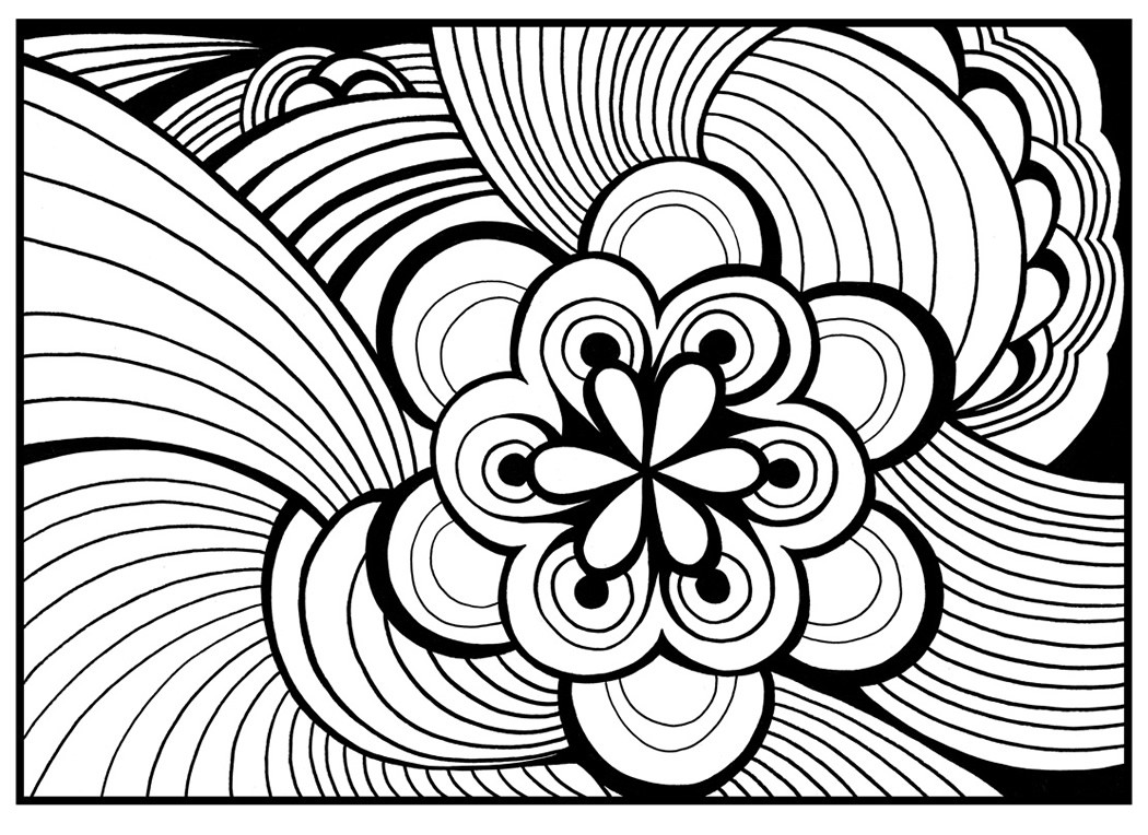 Abstract Flower Coloring Pages For Teens
 Coloring Pages for Teenagers Dr Odd