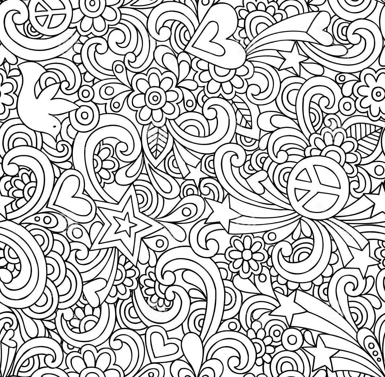 Abstract Flower Coloring Pages For Teens
 Abstract coloring pages for teenagers difficult ColoringStar