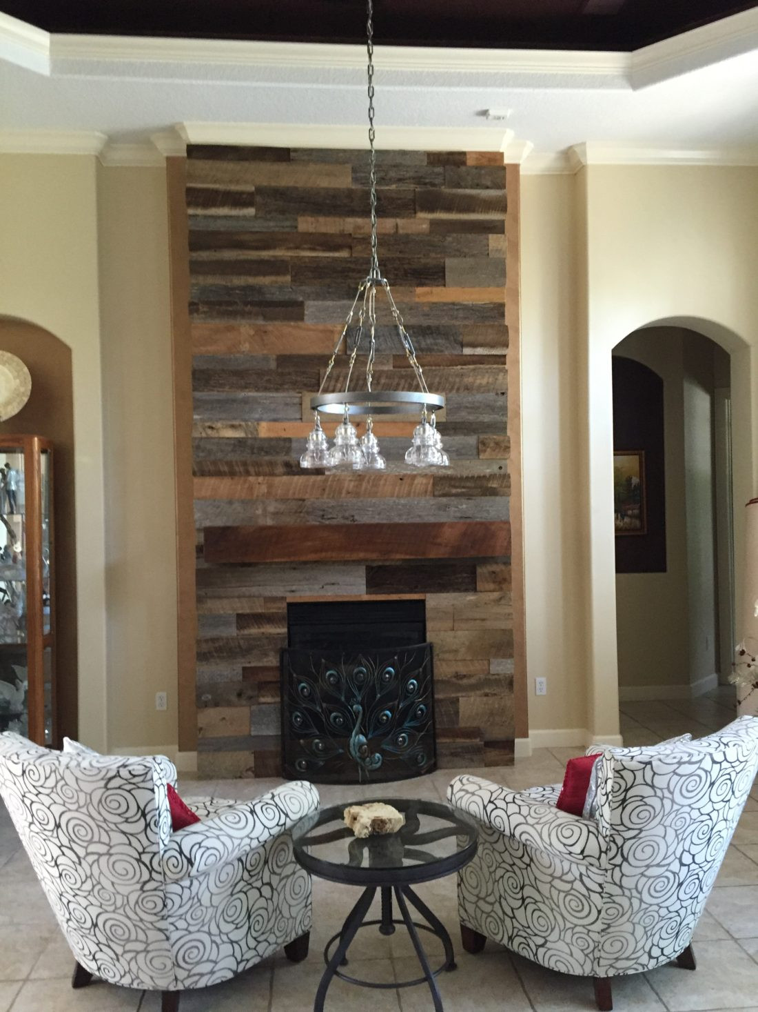 Best ideas about Accent Wall Ideas With Fireplace
. Save or Pin Lynn s Reclaimed Wood Accent Wall with Custom Mantle Now.