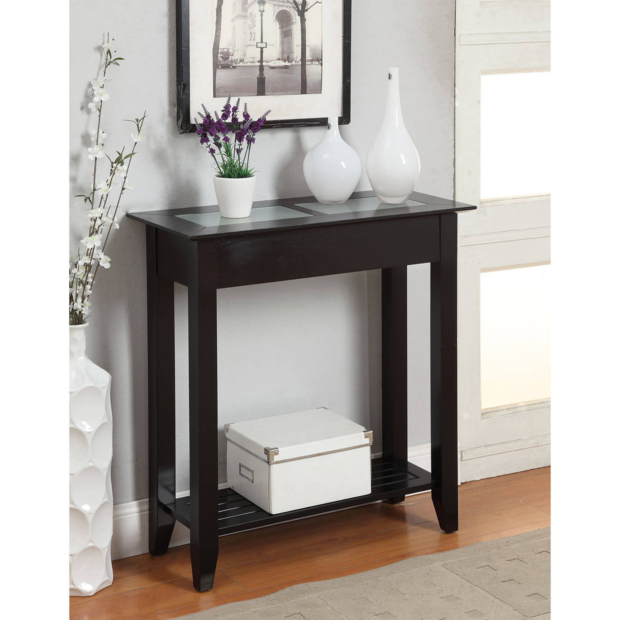 Best ideas about Accent Wall Table
. Save or Pin Furniture Dark Paint Hallway Table With Wall Decor Also Now.