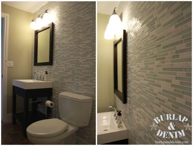 Best ideas about Accent Walls In Bathrooms
. Save or Pin Take it up a Notch with Glass and Marble Tile Mosaic Now.