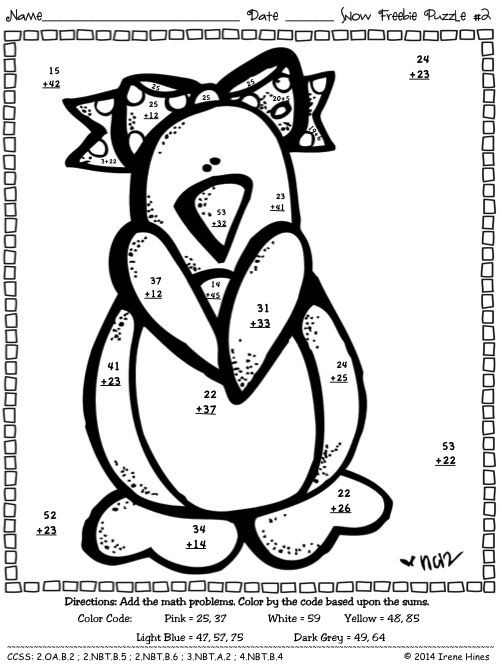 Addition Coloring Sheets For Boys
 Triple Digit Addition Coloring Worksheets The Color Panda