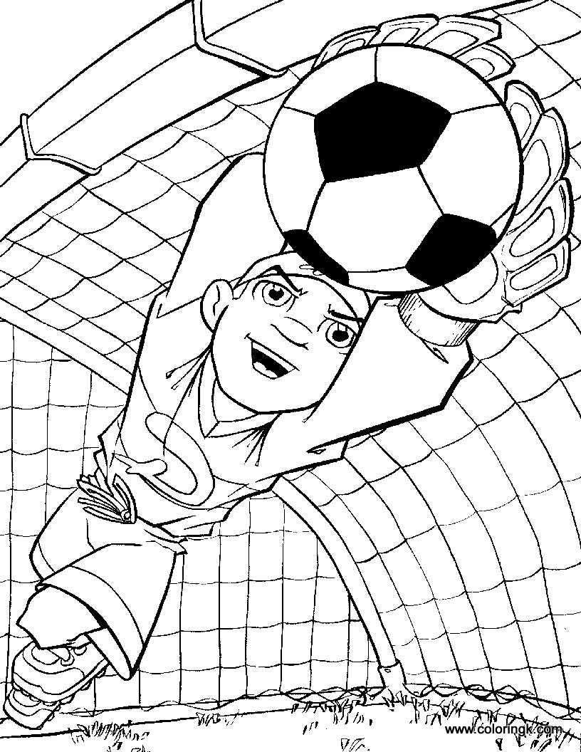 Addition Coloring Sheets For Boys Soccer
 Goalkeeper coloring page