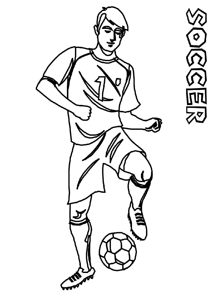 Addition Coloring Sheets For Boys Soccer
 Soccer Player coloring pages Free Printable Soccer Player