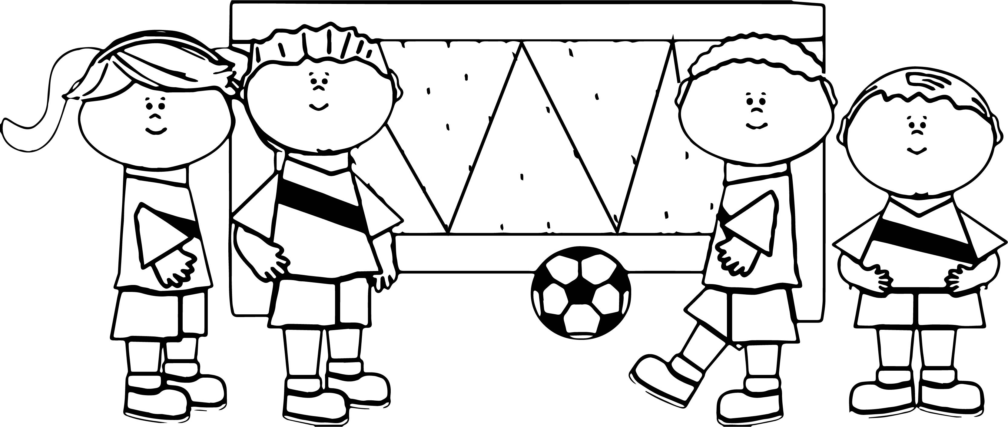 Addition Coloring Sheets For Boys Soccer
 Kids Playing Soccer Football Coloring Page