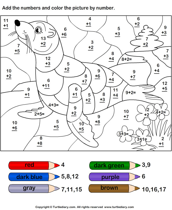 Addition Coloring Sheets For Boys
 Color By Number Addition And Subtraction Worksheets Free