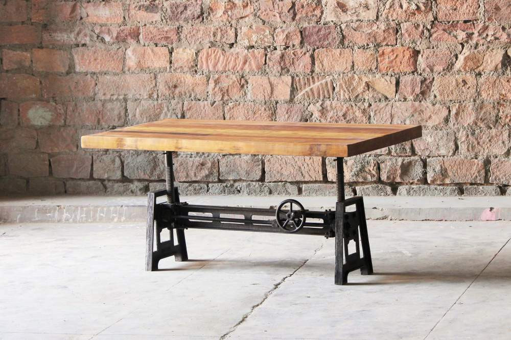 Best ideas about Adjustable Height Dining Table
. Save or Pin Hyatt Fulton Industrial Adjustable Height Coffee Dining Now.