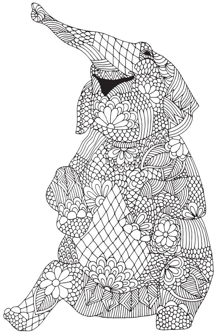 Adult Coloring Book Animals
 Download Elephant Coloring Pages For Adults