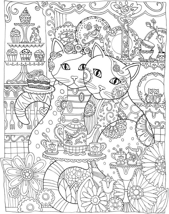 Adult Coloring Book Cat
 Cat Coloring Pages for Adults