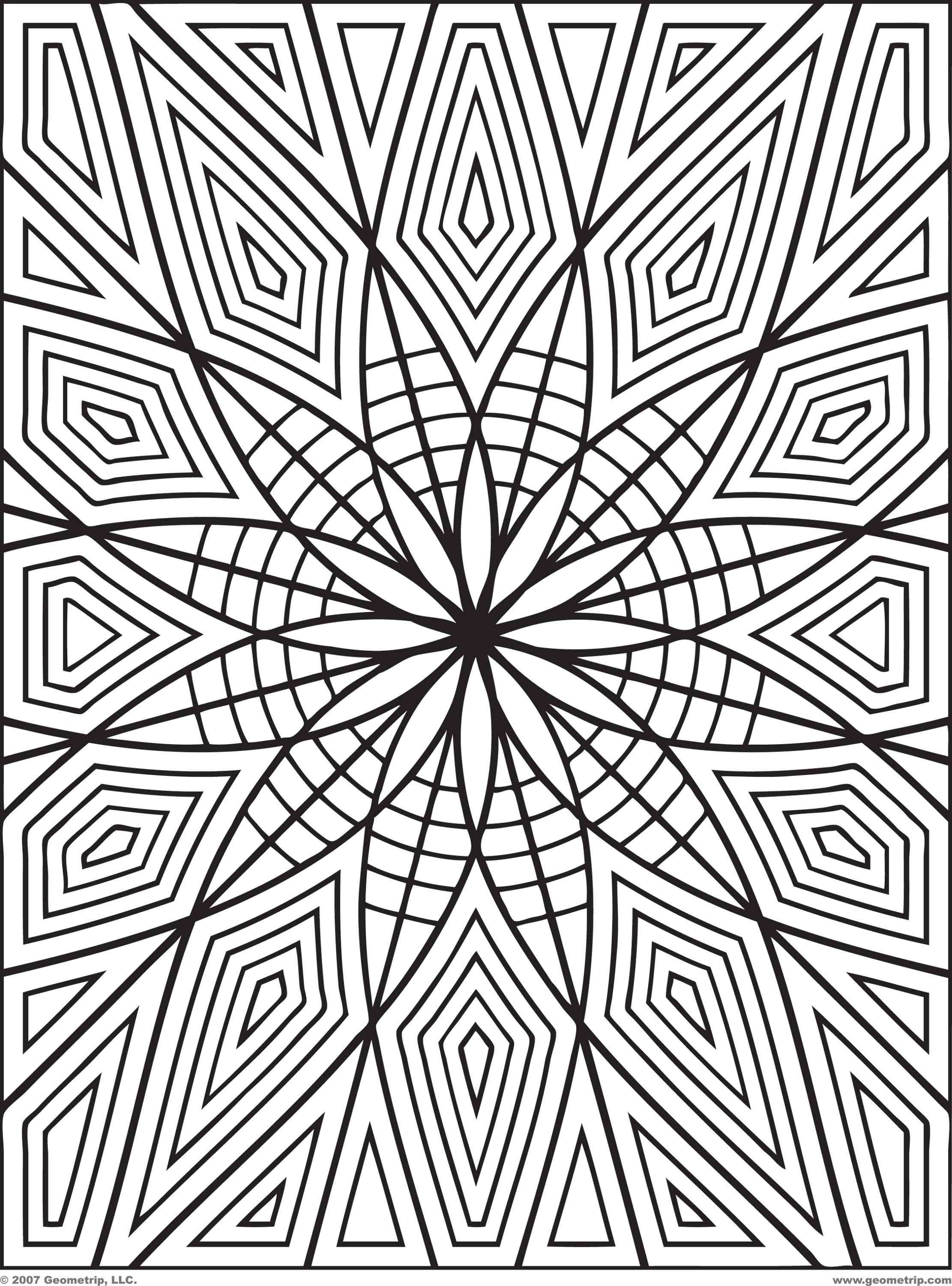 Adult Coloring Book Designs
 Free Geometric Coloring Pages For Adults Printable Kids