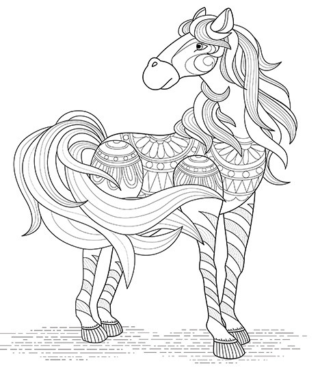 Adult Coloring Book Horse
 FREE horse coloring pages