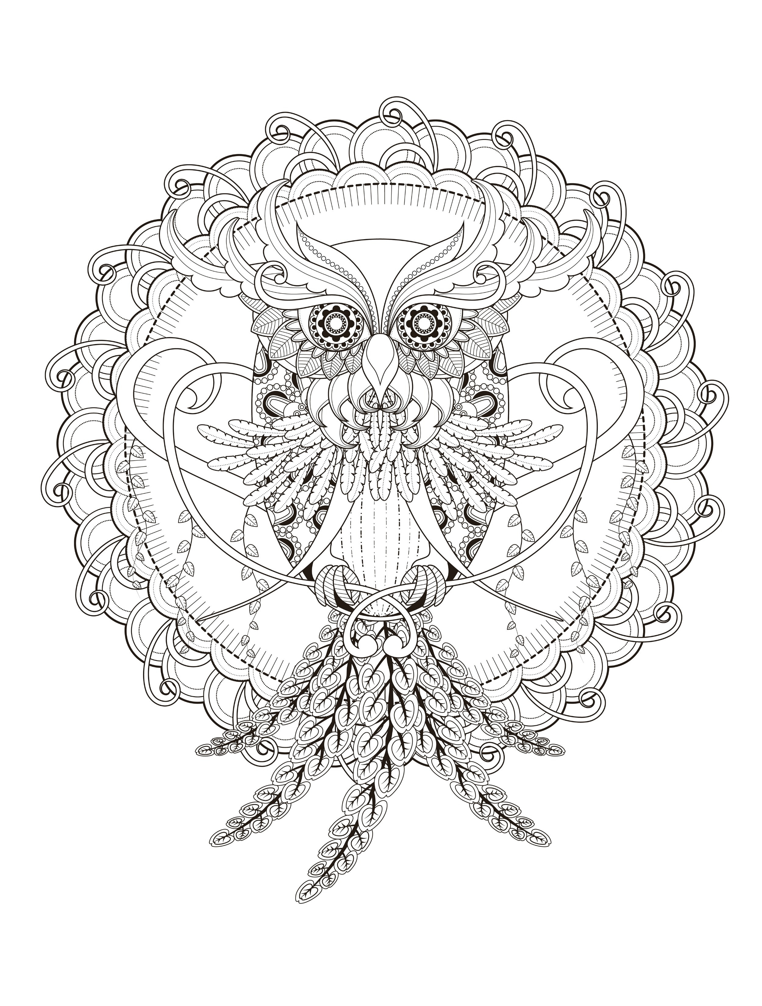 Adult Coloring Book Images
 OWL Coloring Pages for Adults Free Detailed Owl Coloring