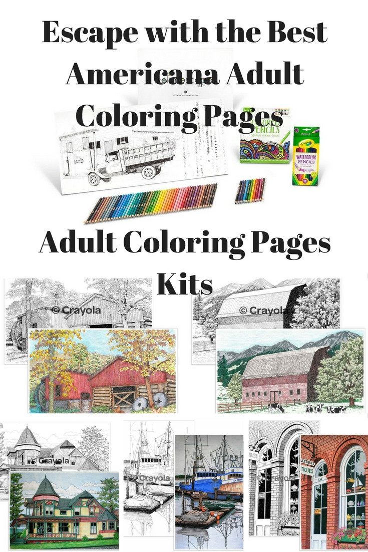 Adult Coloring Book Kit
 Learn More About Color Escapes Adult Americana Coloring Kit