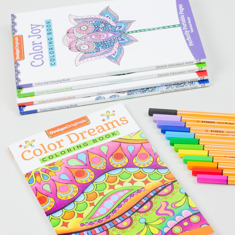 Adult Coloring Book Kit
 Adult Coloring Mini Book and Stabilo Pen Kit Kit Kraft