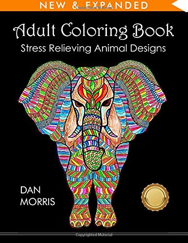 Adult Coloring Book Stress Relieving Animal Designs
 Stress Relieving Animal Designs Adult Coloring Book $3 60