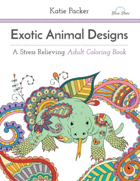 Adult Coloring Book Stress Relieving Animal Designs
 Exotic Animal Designs A Stress Relieving Adult Coloring