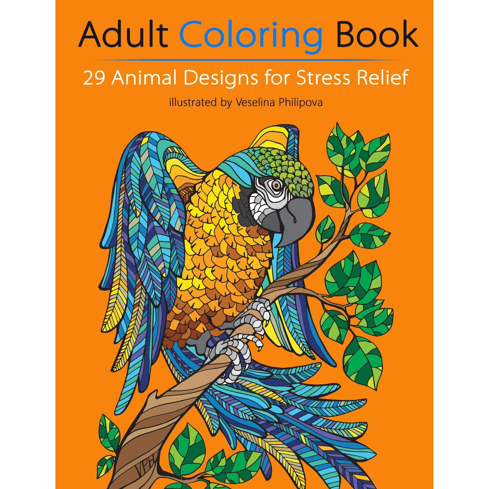Adult Coloring Book Stress Relieving Animal Designs
 Book giveaway for Adult Coloring Book 29 Animal Designs