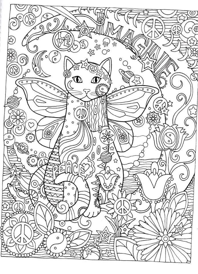 Adult Coloring Books Cats
 Creative cats Adult Coloring pages gatos