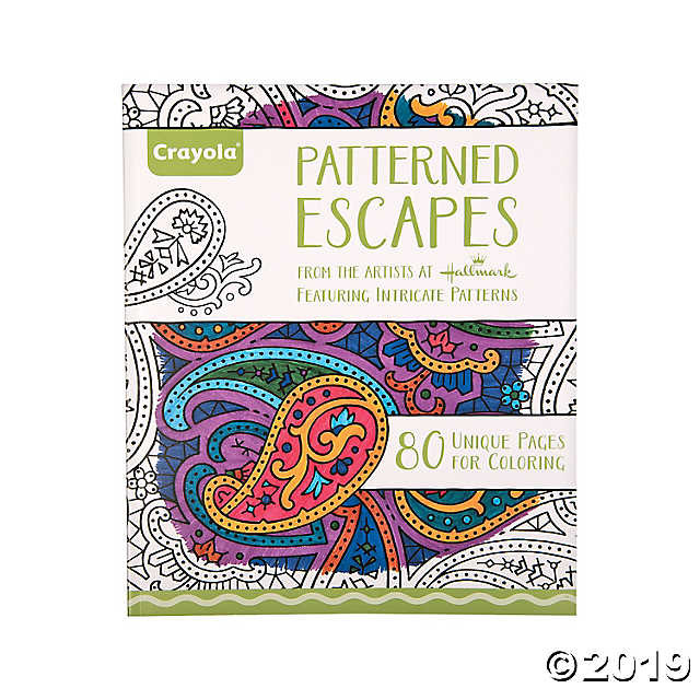 Adult Coloring Books Crayola
 Crayola Patterned Escapes Adult Coloring Book