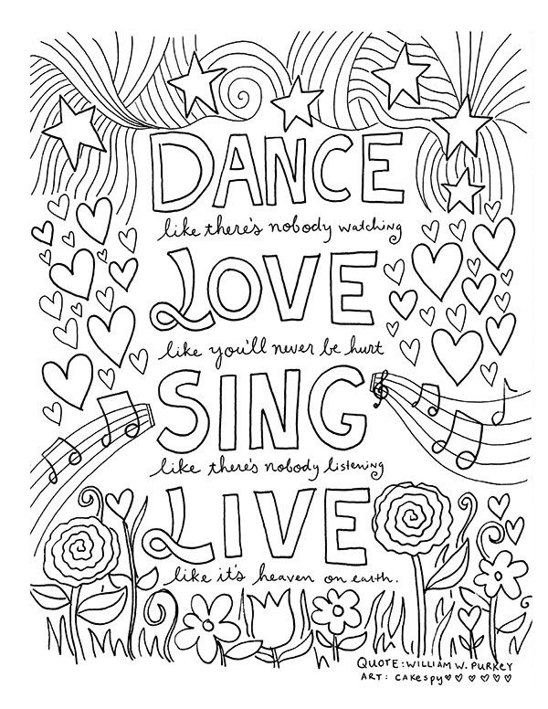 Adult Coloring Books Quotes
 FREE Coloring Book Pages for Grown Ups Inspiring Quotes