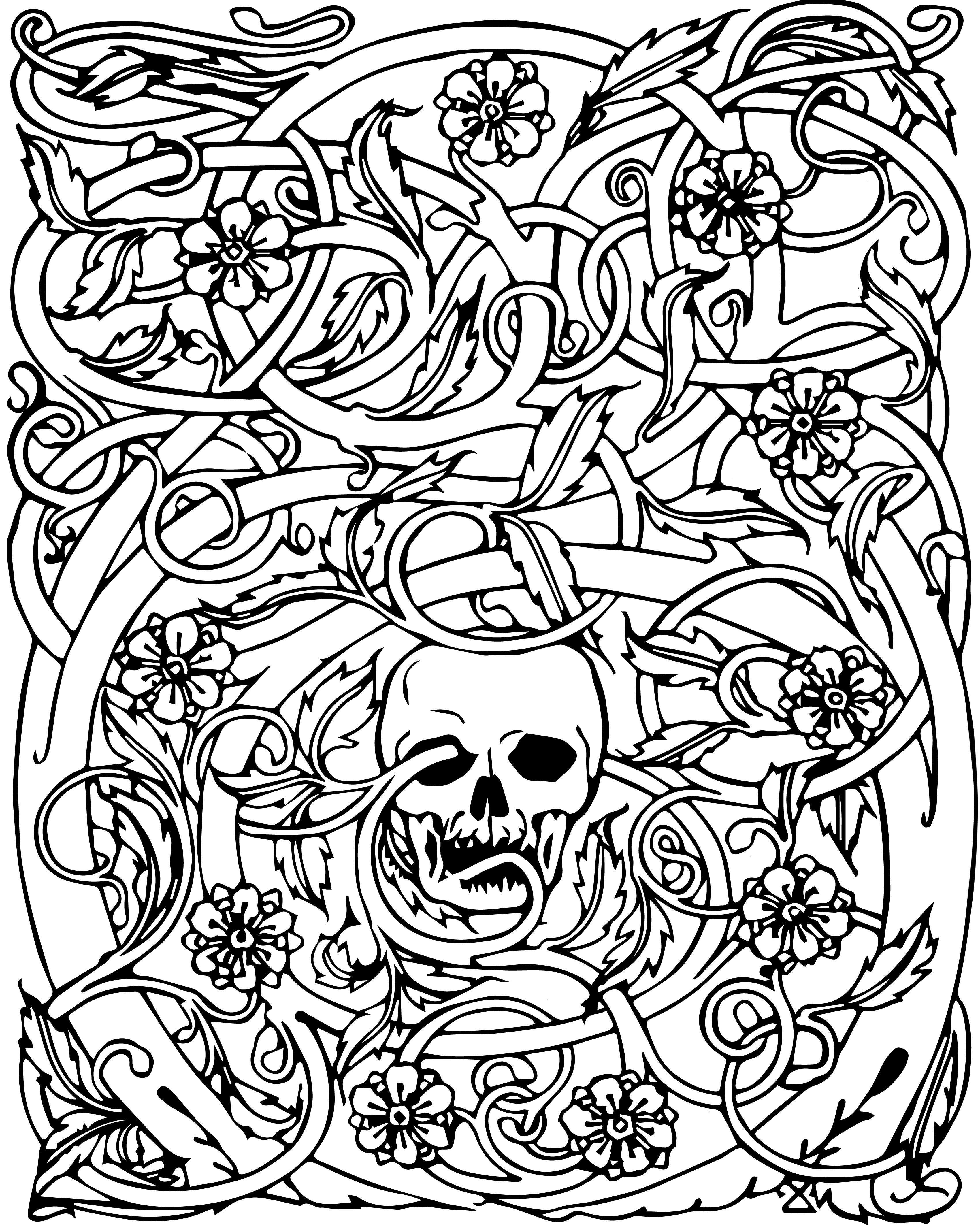 Adult Coloring Pages Abstract Skull
 Adult Coloring Pages Abstract Skull Free Free Coloring Books