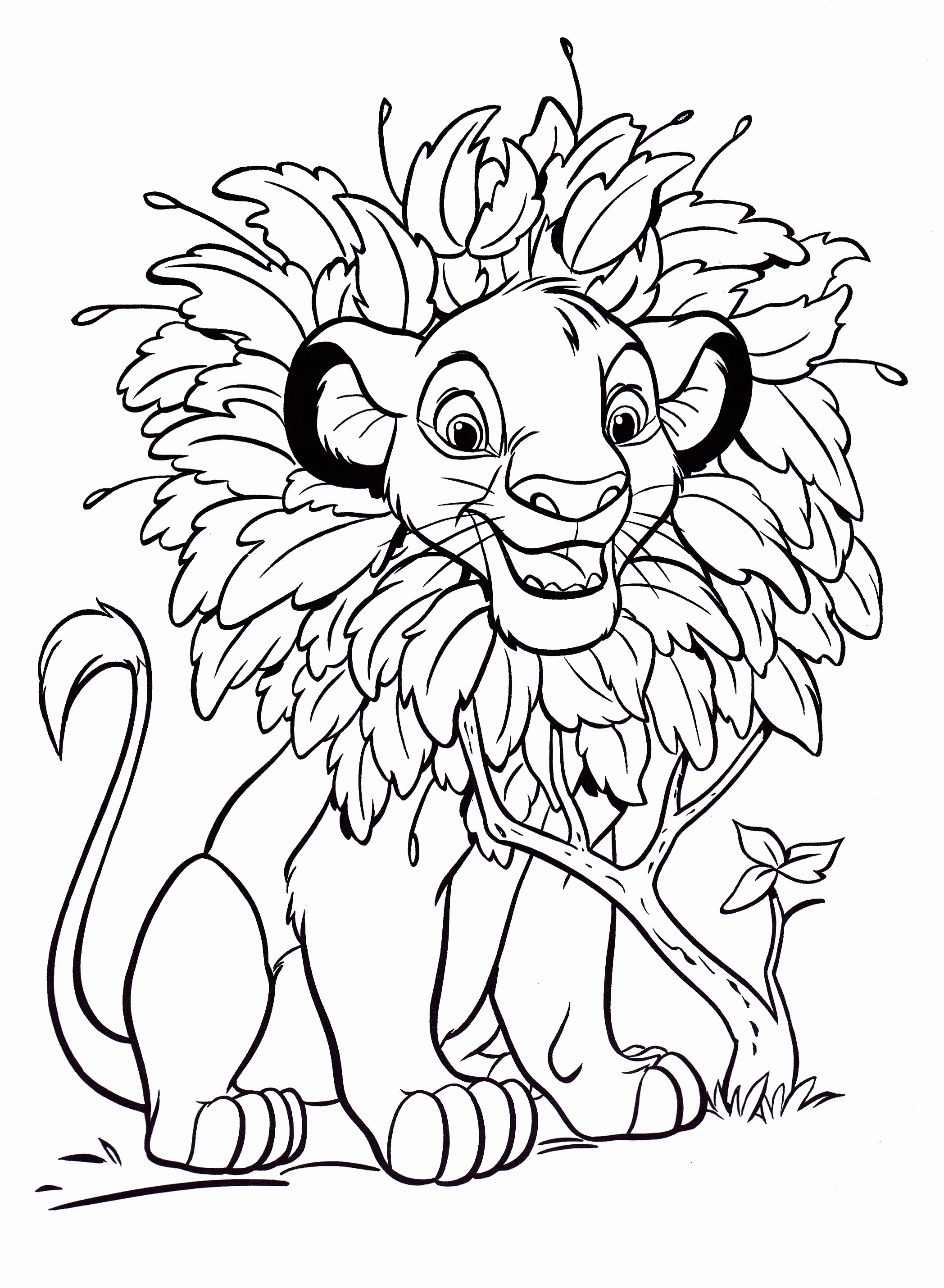 Adult Coloring Pages Disney
 Free Printable Simba Coloring Pages For Kids