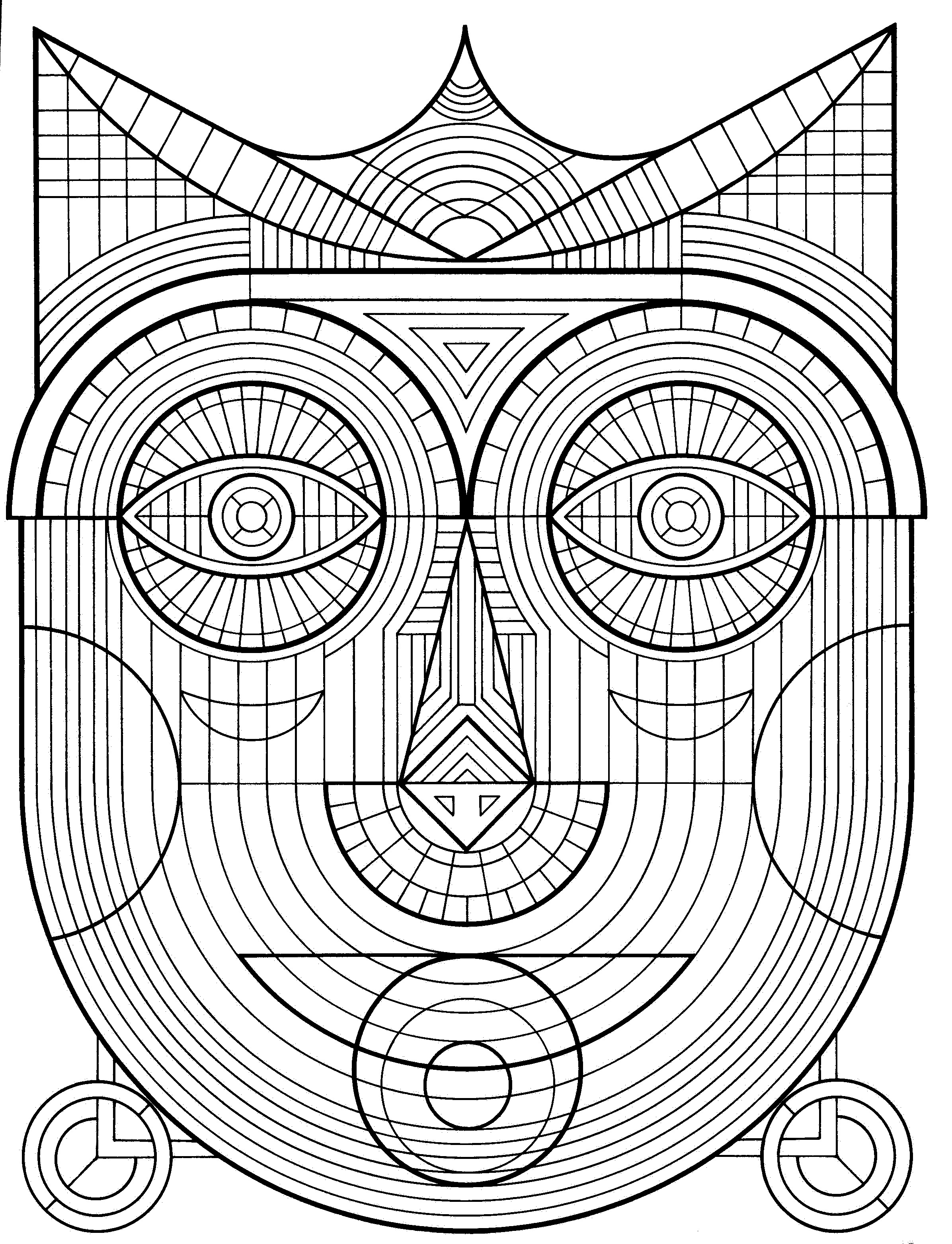 Adult Coloring Pages Easy
 Free Printable Geometric Coloring Pages for Adults