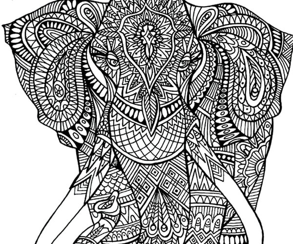 Adult Coloring Pages Elephant
 Express Yourself 11 Free Adult Coloring Pages thegoodstuff