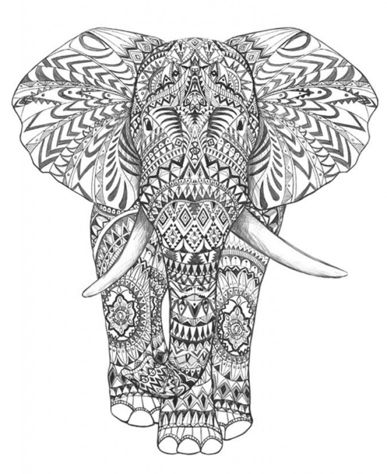 Adult Coloring Pages Elephant
 Get This Abstract Elephant Coloring Pages