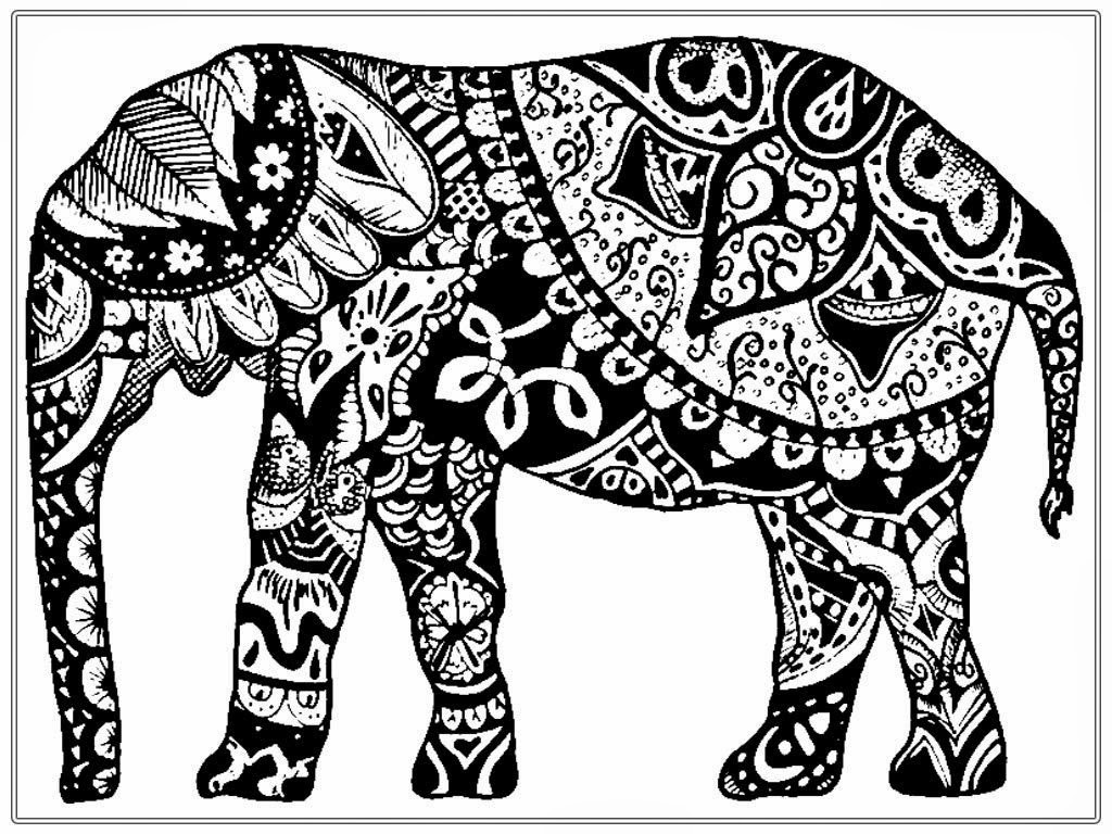 Adult Coloring Pages Elephant
 Adult Coloring Pages Free African Elephant