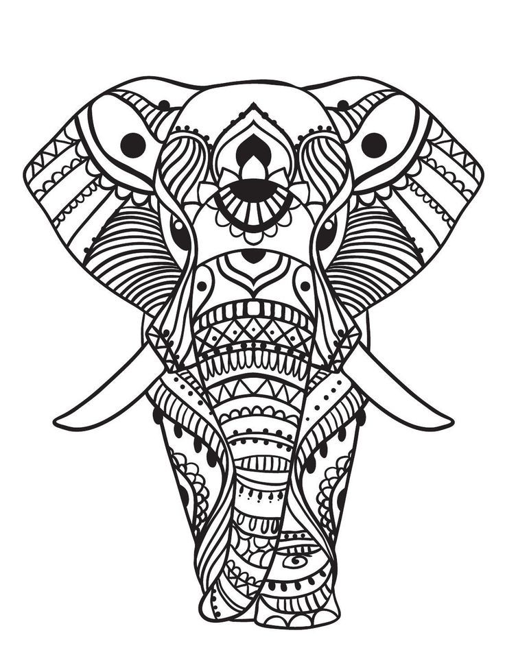 Adult Coloring Pages Elephant
 Coloring Pages For Adults Elephant The Art Jinni