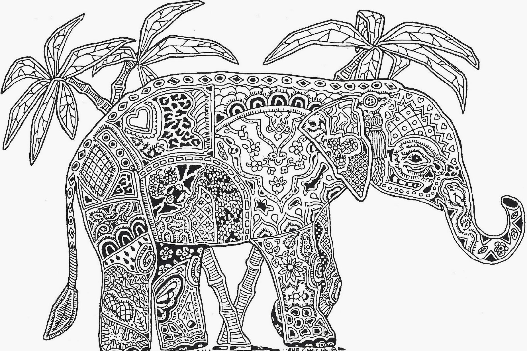 Adult Coloring Pages Elephant
 elephant mandala coloring pages