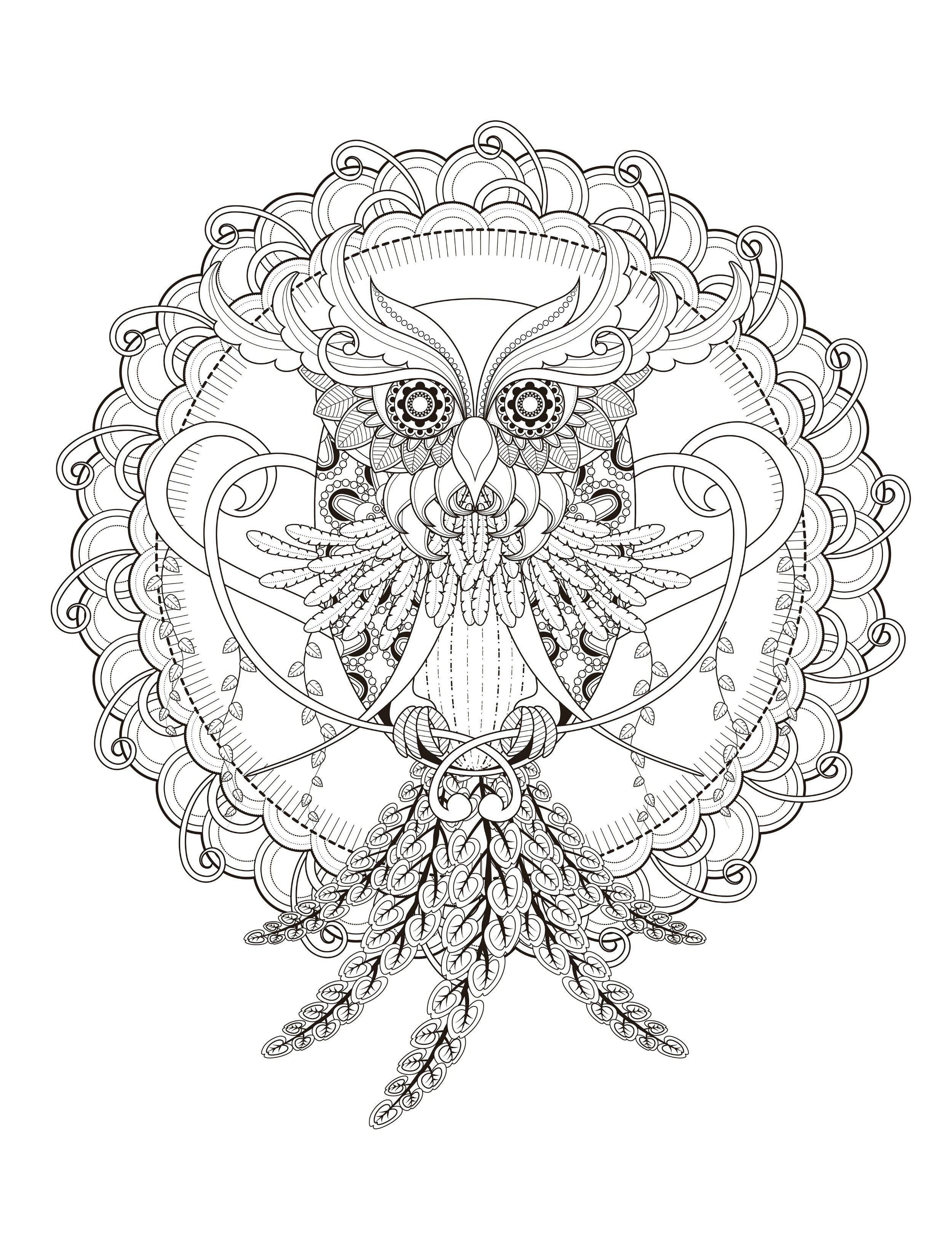 Adult Coloring Pages Owl
 23 Free Printable Insect & Animal Adult Coloring Pages