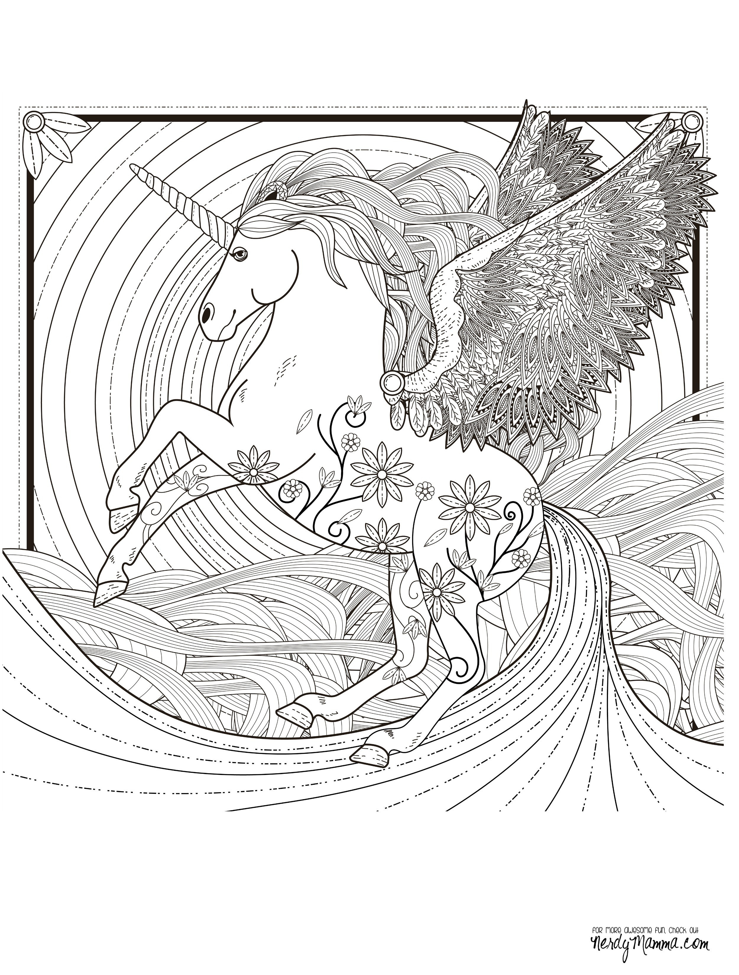 Adult Coloring Pages Unicorn
 11 Free Printable Adult Coloring Pages