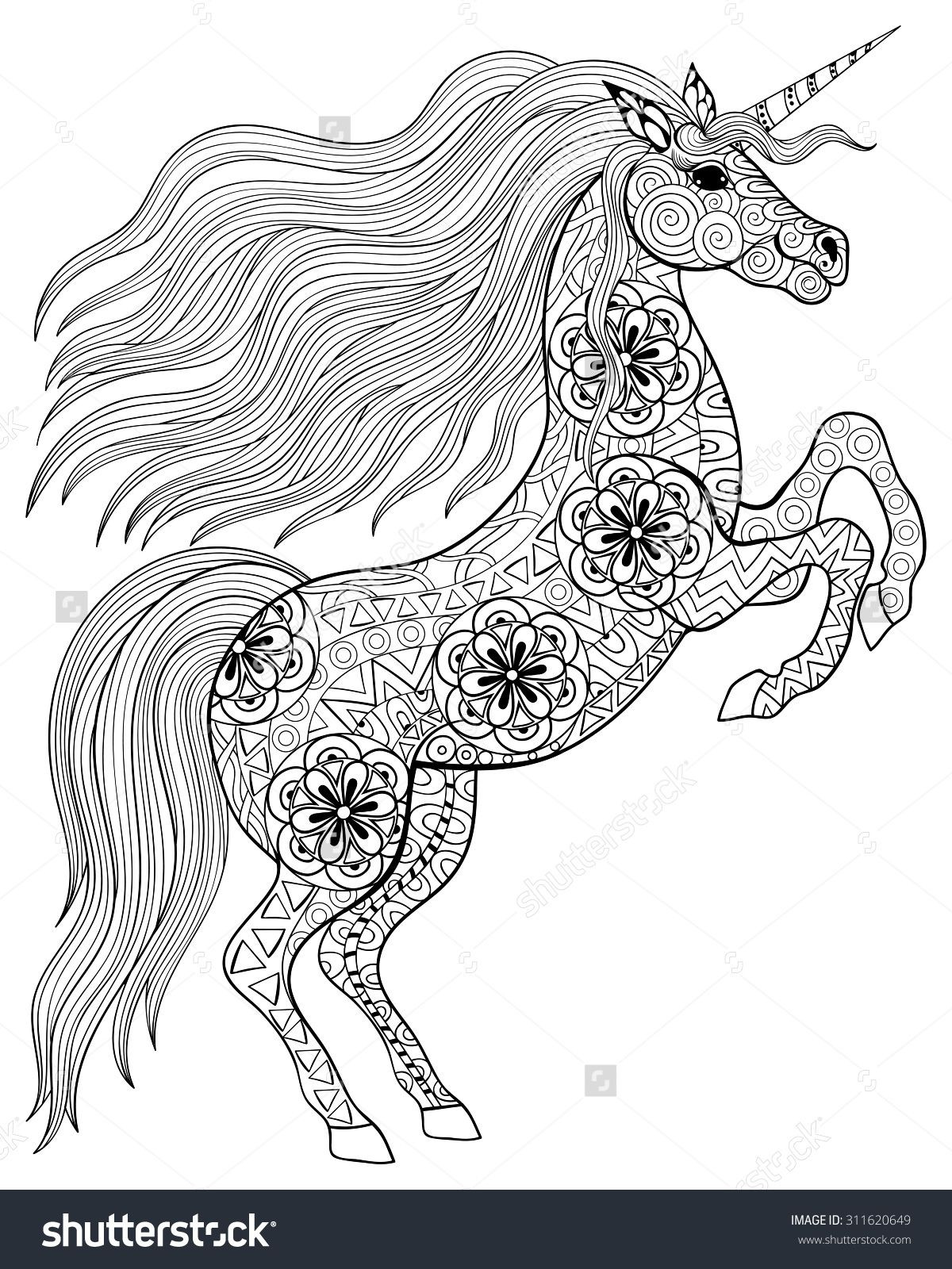 Adult Coloring Pages Unicorn
 Pin by Ulrica Flodin on 1A d z Animals