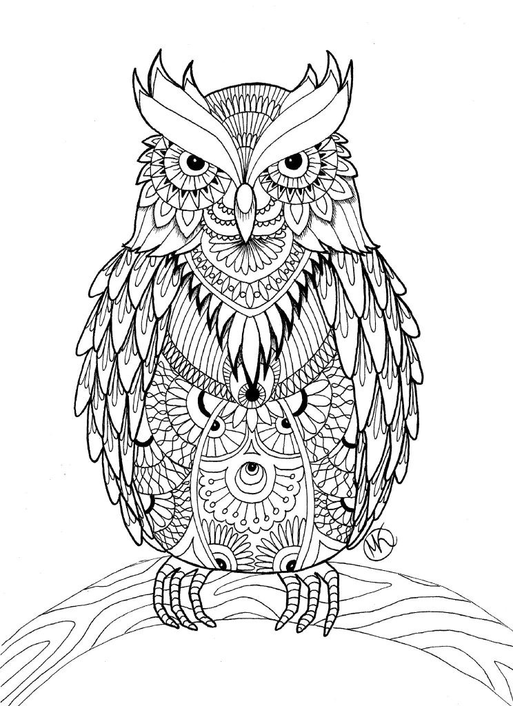 Adult Coloring Sheets For Kids
 OWL Coloring Pages for Adults Free Detailed Owl Coloring