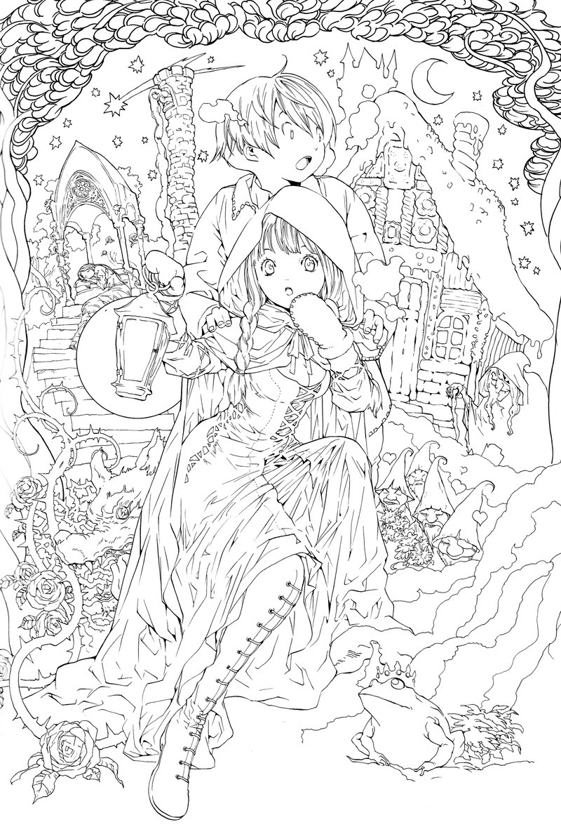 Adult Fairy Coloring Pages
 Anime Coloring Pages for Adults Bestofcoloring