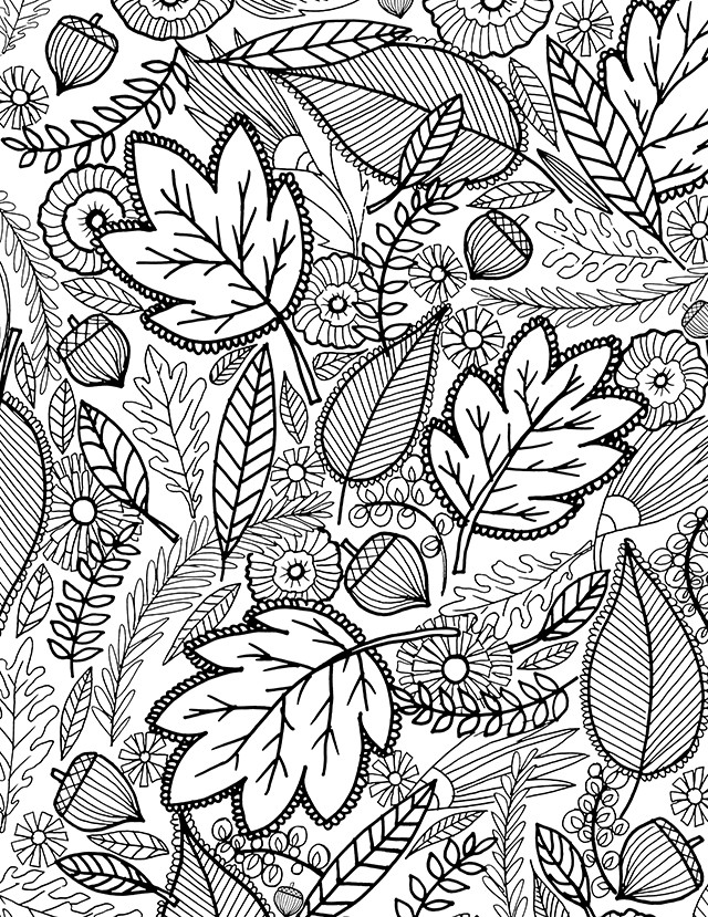 Adult Fall Coloring Pages
 alisaburke a FALL coloring page for you