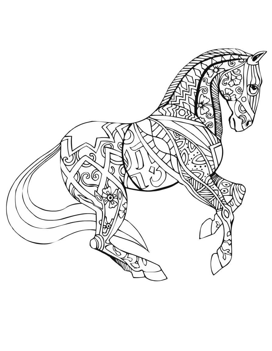 Adult Horse Coloring Pages
 Free Printable Adult Coloring Pages