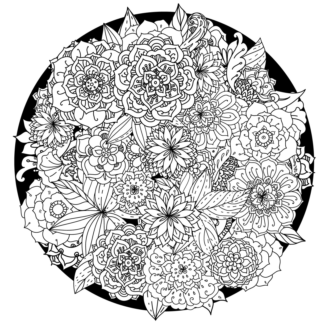 Adult Mandala Coloring Pages
 Flower Mandala Coloring Pages coloringsuite