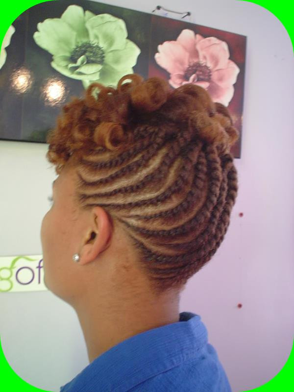African American Flat Twist Updo Hairstyles
 African Braiding Hairstyles for Cool Look
