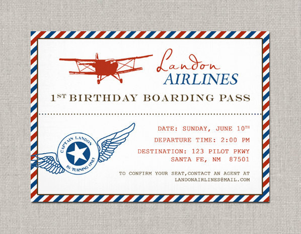 Best ideas about Airplane Birthday Invitations
. Save or Pin Vintage Airplane Birthday Invitation by announcingyou on Etsy Now.