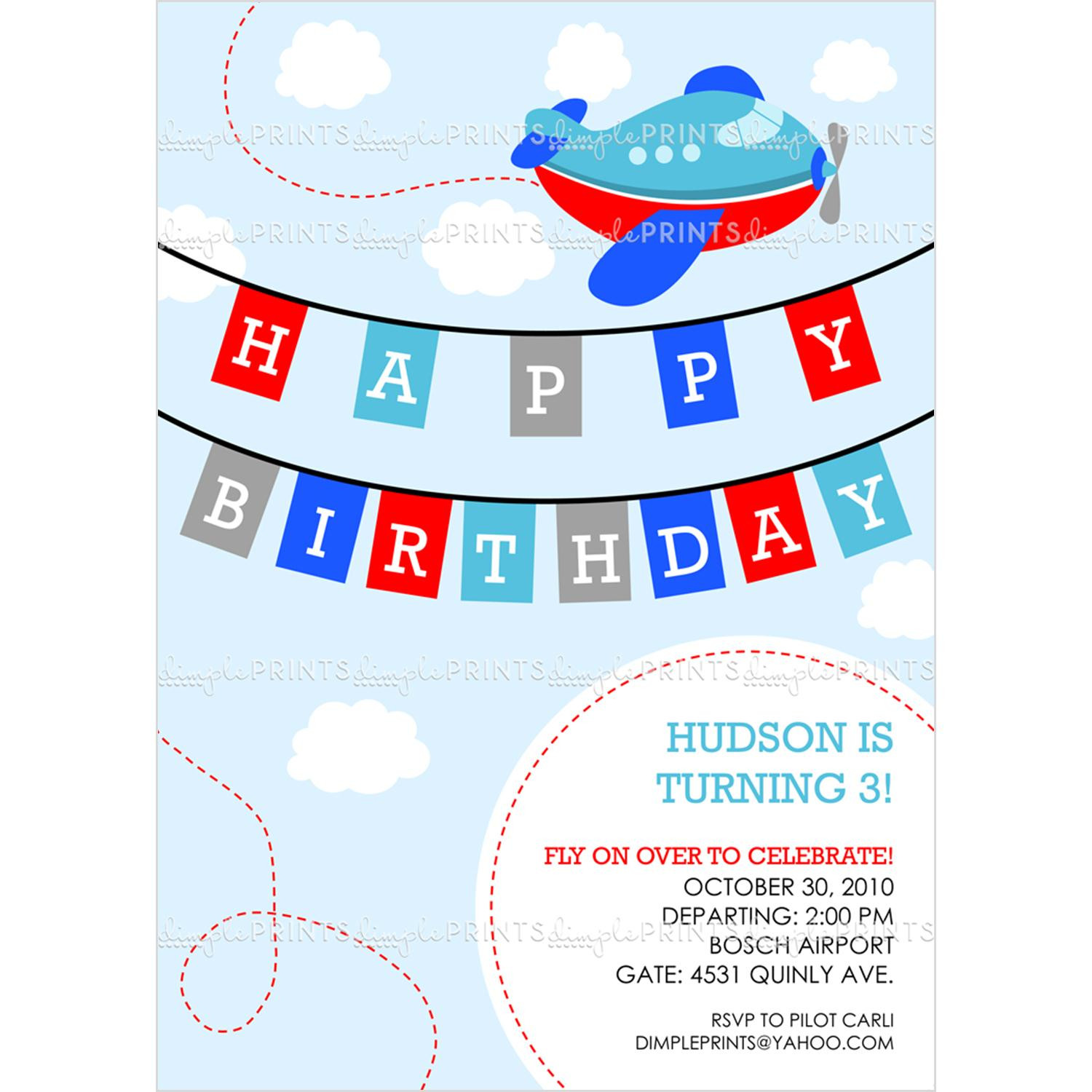 Best ideas about Airplane Birthday Invitations
. Save or Pin Airplane Printable Birthday Invitation Dimple Prints Shop Now.