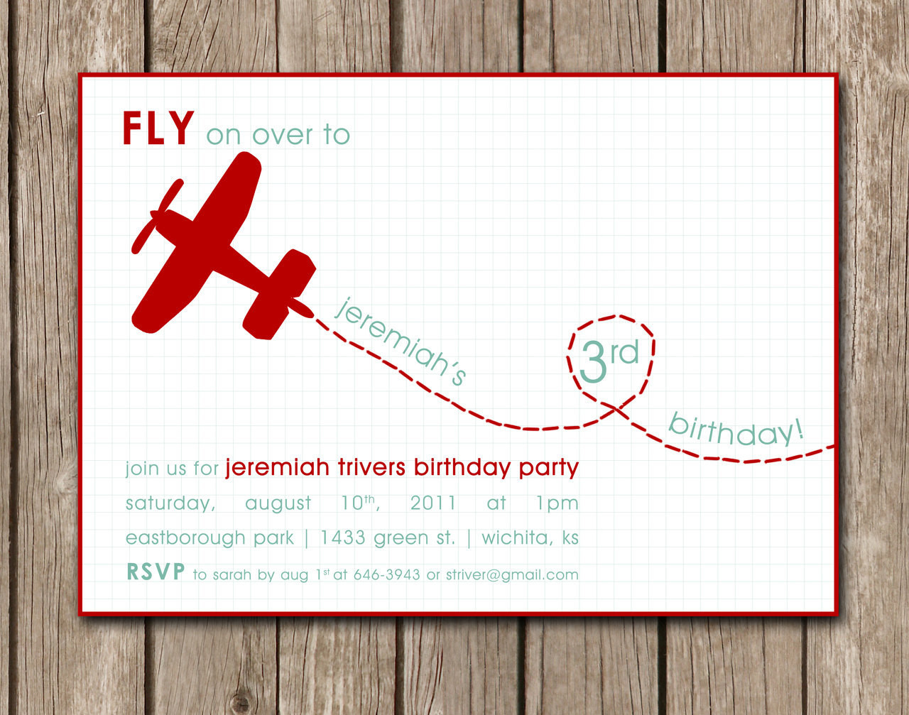 Best ideas about Airplane Birthday Invitations
. Save or Pin PRINTED Airplane Birthday Party Invitation perfect for an Now.