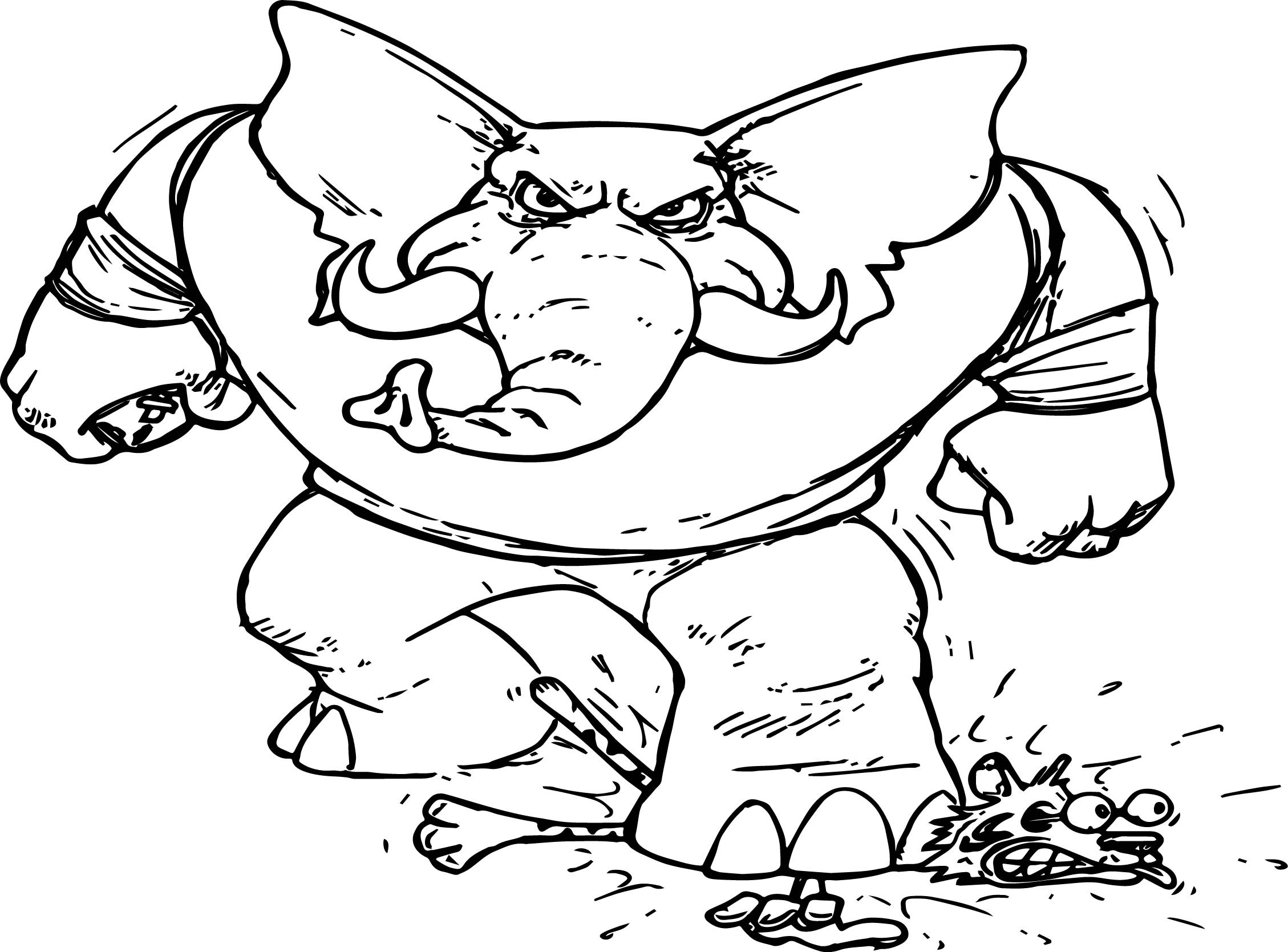 Alabama Football Coloring Pages
 Alabama Football Angry Elephant Coloring Page