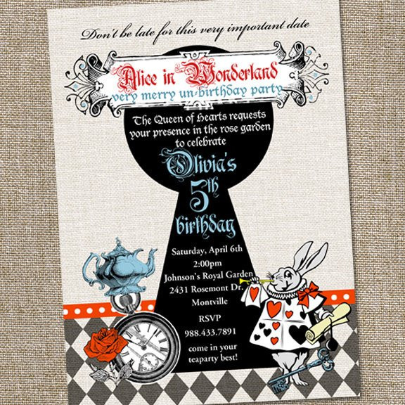 Best ideas about Alice In Wonderland Birthday Invitations
. Save or Pin Vintage Alice in Wonderland Birthday Invitation Now.